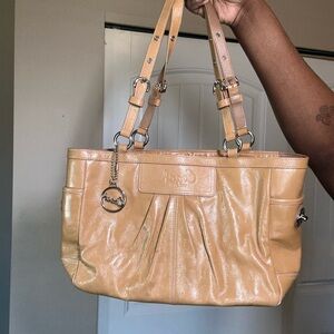 Coach Gold Leather Shoulder Bag